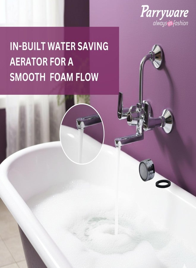 Parryware Praseo 2-Way Wall Mixer | Hot & Cold Water Mixer with Spout and Hand Shower - Image 4